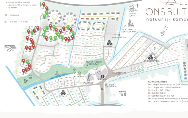 Reserveringssysteem boek plattegrond