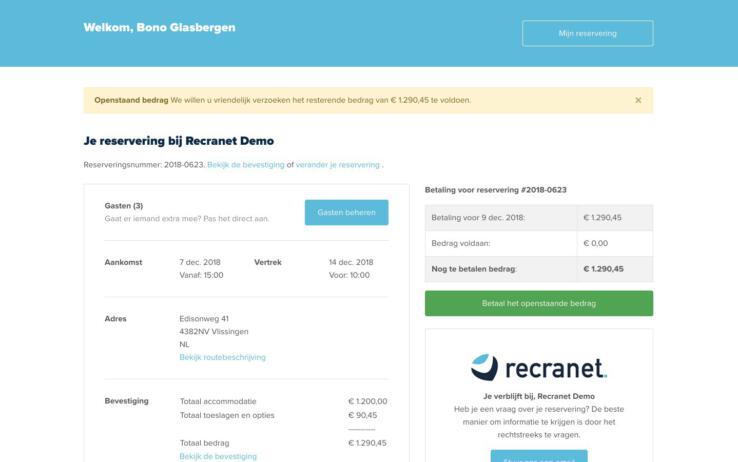 Online reserveringssysteem gastenomgeving overzicht 8