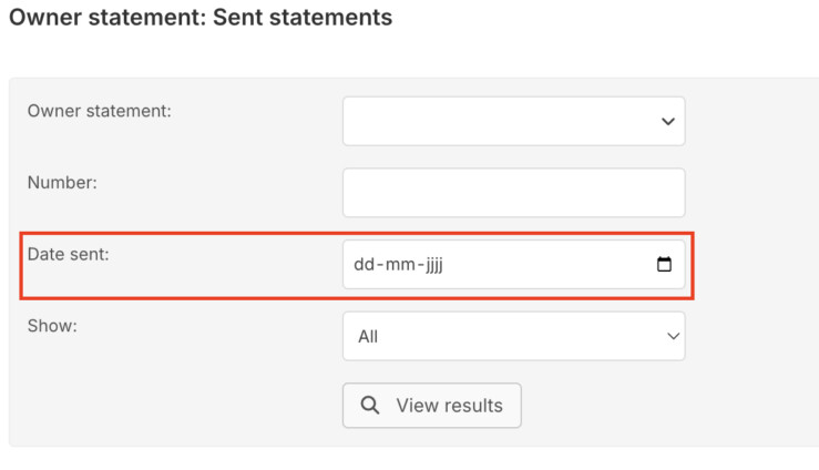 Filter invoices by sent date booking system