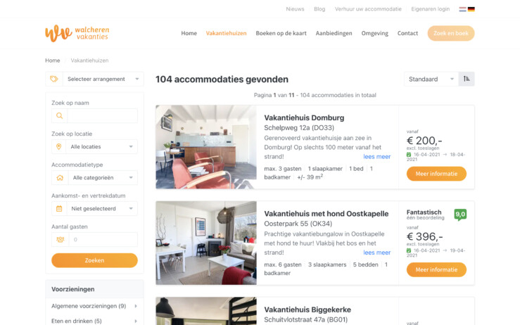 Reserveringssysteem zoek en boek 2