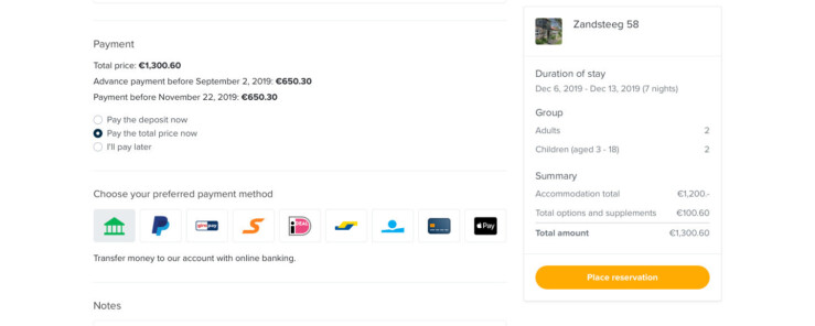 Online reserveringssysteem online reserveren betaling