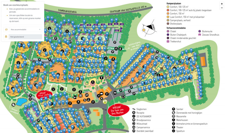 Online reserveringssyteem boeken op plattegrond
