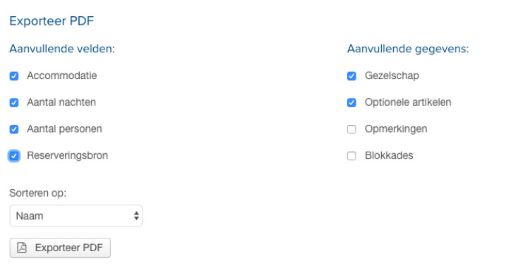 Online reserveringssysteem rapportage