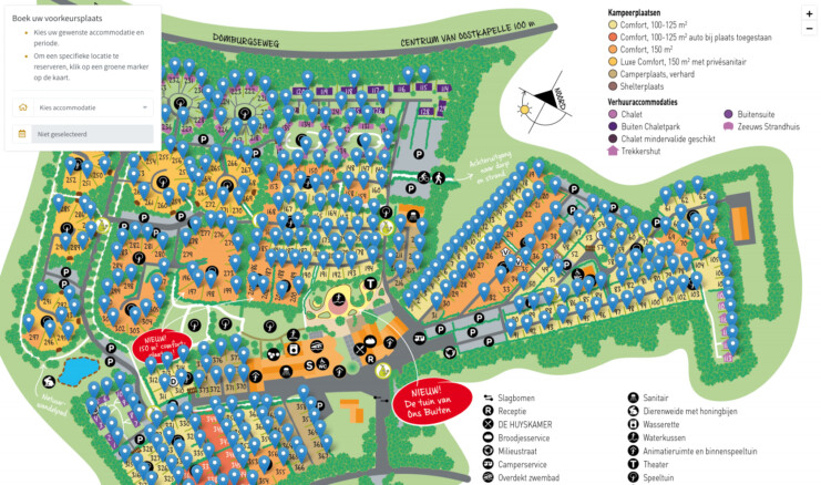 Online reserveringssyteem boeken op plattegrond