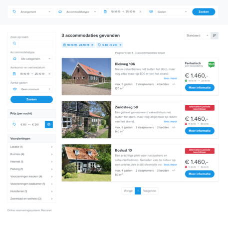 Online reserveringssysteem zoek en boek 2