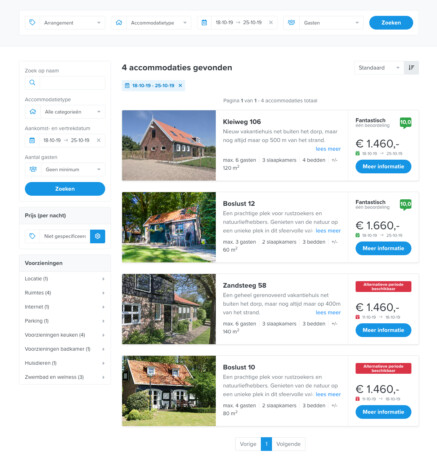 Online reserveringssysteem zoek en boek